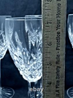Waterford Araglin crystal wine glasses, 6 crystal glasses made in Ireland