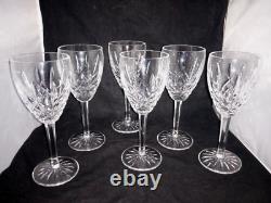 Waterford Araglin crystal wine glasses, 6 crystal glasses made in Ireland
