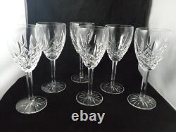 Waterford Araglin crystal wine glasses, 6 crystal glasses made in Ireland