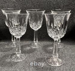Waterford Ballyshannon Claret Wine Crystal Glasses 6 7/8 Set of 5. Ireland