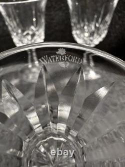 Waterford Ballyshannon Claret Wine Crystal Glasses 6 7/8 Set of 5. Ireland