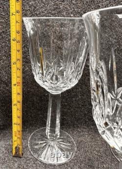 Waterford Ballyshannon Claret Wine Crystal Glasses 6 7/8 Set of 5. Ireland
