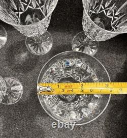 Waterford Ballyshannon Claret Wine Crystal Glasses 6 7/8 Set of 5. Ireland