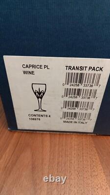 Waterford Caprice Platinum Wine Glass 8 5/8 Set Of 4 In Box Brand New