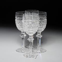 Waterford Castletown Cut Crystal Claret Wine Glasses 7h Set of 4 B