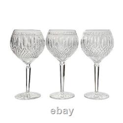 Waterford Clarendon (Clear) Set of 3 Crystal Wine Glasses 7 7/8 12oz Signed
