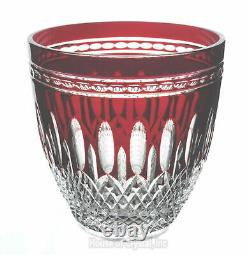 Waterford Clarendon Ruby Red Cut to Clear Crystal Ice Wine Bucket New Damage Box