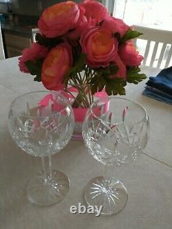 Waterford Classic Lismore Balloon Wine Glass pair Crystal Lismore Balloon wine