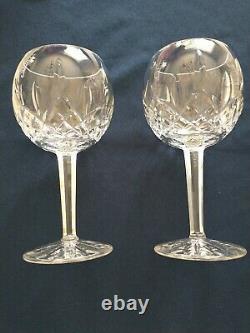 Waterford Classic Lismore Balloon Wine Glass pair Crystal Lismore Balloon wine