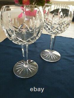 Waterford Classic Lismore Balloon Wine Glass pair Crystal Lismore Balloon wine