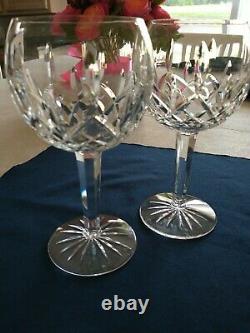 Waterford Classic Lismore Balloon Wine Glass pair Crystal Lismore Balloon wine