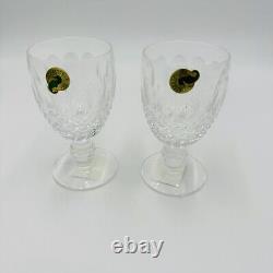 Waterford Colleen Claret Wine Glasses Set Vintage Crystal 2 Pieces Short Stem