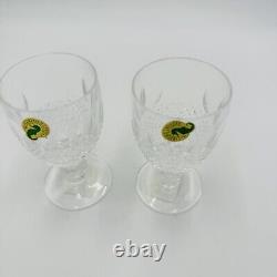 Waterford Colleen Claret Wine Glasses Set Vintage Crystal 2 Pieces Short Stem