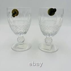 Waterford Colleen Claret Wine Glasses Set Vintage Crystal 2 Pieces Short Stem