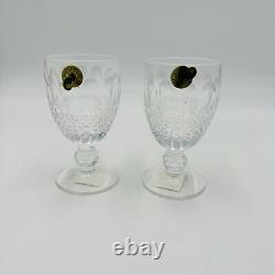 Waterford Colleen Claret Wine Glasses Set Vintage Crystal 2 Pieces Short Stem