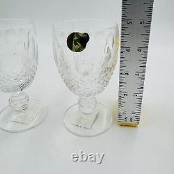 Waterford Colleen Claret Wine Glasses Set Vintage Crystal 2 Pieces Short Stem