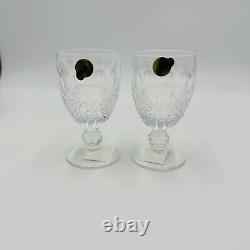 Waterford Colleen Claret Wine Glasses Set Vintage Crystal 2 Pieces Short Stem