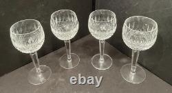 Waterford Colleen Crystal Hock Wine Glasses 7 3/8 Set of 4 MINT