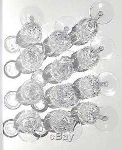 Waterford Colleen Short Stem Balloon Wine Glasses Cut Crystal Clear Set of 12