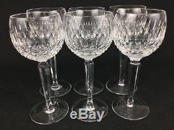 Waterford Colleen Short Stem SIX (6) Crystal 7 1/2 Tall Wine Hock Glasses