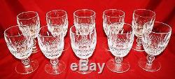 Waterford Colleen Signed Crystal Short Stem 4 3/4 Claret Wine glasses Set of 10