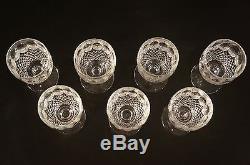 Waterford Colleen Signed Crystal Short Stem 4 3/4 Claret Wine glasses Set of 7