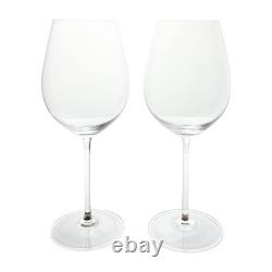 Waterford Connoisseur Gold 2 Crystal Bordeaux Wine Glasses 11 3/8 32oz Signed