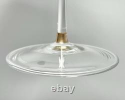 Waterford Connoisseur Gold 2 Crystal Bordeaux Wine Glasses 11 3/8 32oz Signed