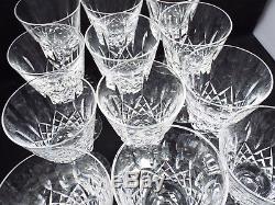 Waterford Crystal 12 Lismore Claret Wine Glasses, 5 7/8