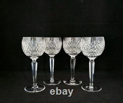 Waterford Crystal ALANA 7 3/8 Wine Hock Glasses Goblets Set of 4