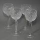 Waterford Crystal ALANA Set of 4 Wine Hock Goblet Glass 7 3/8 Acid Mark Ireland