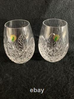 Waterford Crystal Acanthus 22oz All Purpose Stemless Wine Glasses