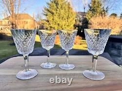 Waterford Crystal Alana 5 7/8 Claret Wine Stem Glassesset Of 4