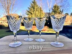 Waterford Crystal Alana 5 7/8 Claret Wine Stem Glassesset Of 4