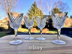 Waterford Crystal Alana 5 7/8 Claret Wine Stem Glassesset Of 4