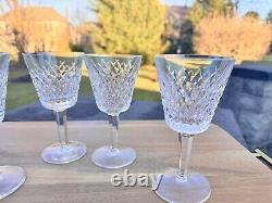 Waterford Crystal Alana 5 7/8 Claret Wine Stem Glassesset Of 4