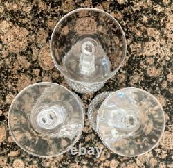 Waterford Crystal Alana Hock Wine Glasses 7 3/8 Set of 3 Lot Mint