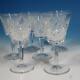 Waterford Crystal Alana Pattern 6 Footed Claret Wine Goblets Glasses 5 7/8