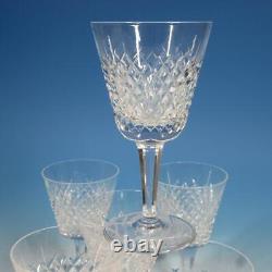 Waterford Crystal Alana Pattern 6 Footed Claret Wine Goblets Glasses 5 7/8