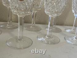 Waterford Crystal Alana Pattern Set of 11 Claret Wine Glasses