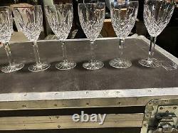 Waterford Crystal Araglin 7 7/8' Water Wine Goblet set of 6