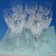 Waterford Crystal Araglin Cut Criss Cross & Verticals 10 Wine Glasses 7 1/8