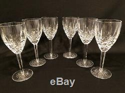 Waterford Crystal Araglin Set Of Six Claret Wine Glasses #6123940600 Never Used