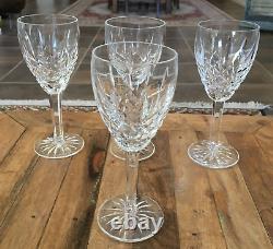 Waterford Crystal Araglin Wine Glasses 7 1/8 Set of 4 Mint