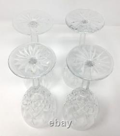 Waterford Crystal Araglin Wine Glasses 7 1/8 Set of 4 Mint