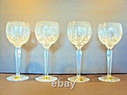 Waterford Crystal Araglin Wine Glasses 7 3/8 Tall 2 3/4 Wide Set Of 4