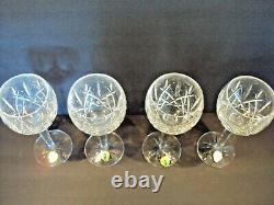 Waterford Crystal Araglin Wine Glasses 7 3/8 Tall 2 3/4 Wide Set Of 4