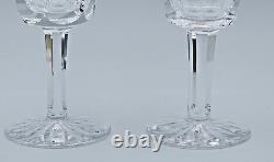 Waterford Crystal Ashling Pattern White Wine Glasses ca 5 5/8 Tall Set of 4