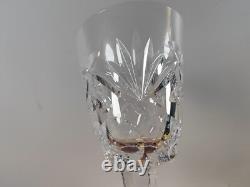 Waterford Crystal Ashling Pattern White Wine Glasses ca 5 5/8 Tall Set of 5