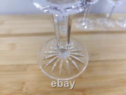 Waterford Crystal Ashling Pattern White Wine Glasses ca 5 5/8 Tall Set of 5